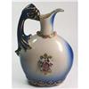 Image 1 : Blue & Gold Porcelain Pitcher w Pink Bas-Relief#1294936