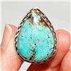 Image 1 : STERLING SILVER Estate TURQUOISE Ring Sz 8 #1309883