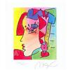 Image 1 : PETER MAX RARE LADY PROFILE IV HAND SIGNED #1310062