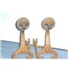 Image 1 : Iron Demon Fireplace Andirons Dated 1880 #1310069