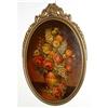 Image 1 : Oval Flower Floral Still Life Oil Painting Vase#1310201