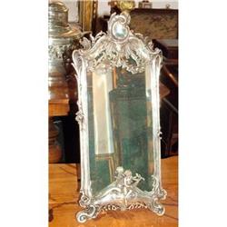 German Vanity table mirror silverplated #1310342