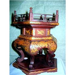 JAPANESE ROSEWOOD VASE STAND #1322910