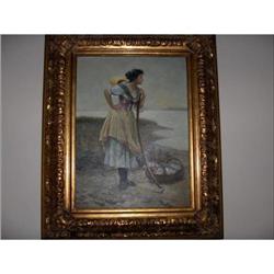 19th cFrench Oil on Board #1322995
