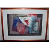 Image 1 : Framed Tom Anderson Abstract Water Color  #1323005