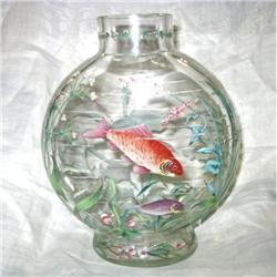 Moser Flat sided Fish Vase #1323012