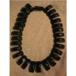 Bakelite Rare Black Necklace Art Deco #1323027