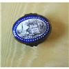 Image 1 : 19thC LIMOGE "MEMORIAL" OVAL ENAMEL  BOX #1323048