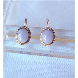 ESTATE LAVENDER JADE EARRINGS w.APPRAISAL #1323052