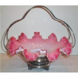 Cranberry Cased Floral Brides Basket #1323064