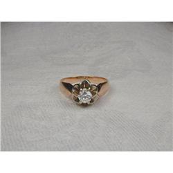 Estate 14K Rose Pink Gold .50 CT Diamond Ring #1323111