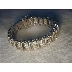 Estate 14K WG Gold 6 CT Carat Diamond Bracelet #1323114