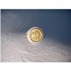 Image 1 : Estate 14K Gold Diamond Mexican Pesos Coin Ring#1323154