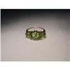 Image 1 : Estate 14K YG Gold Peridot Tri-Stone Ring #1323165