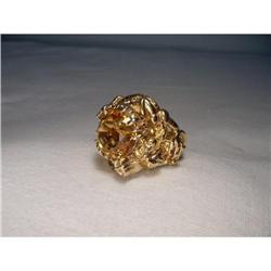 Estate 14K YG Gold Dragon Huge Citrine Ring  #1323192