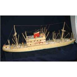 Vintage Wooden Steam Ship Fishing Trawler Boat #1323224