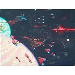 1970's Original Space Ship Painting  #1323227