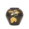 Image 1 : Old Japanese Gilt Iron Jar w Leaf  #1323303