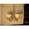 Image 1 : All cast bronze and alabaster chandelier #1323380