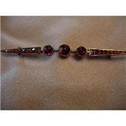 Turn of the Century Garnet Bar Pin #1323425