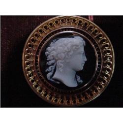 Classic Lady's Black/White Hardstone Cameo & #1323546