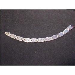  1940s Retro 14kt Ruby Diamond Sapphire Bracele#1323555