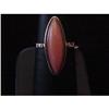 Image 1 : Navette Shaped Coral and 14kt Yellow Gold Ring #1323573