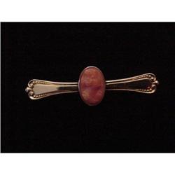 Coral Cameo Victorian Bar Pin #1323575