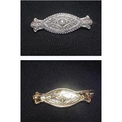 Circa 1915, Platinum Topped 18kt Diamond Pin #1323581