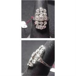 Art Deco 18kt White Gold and Diamond Ring #1323582