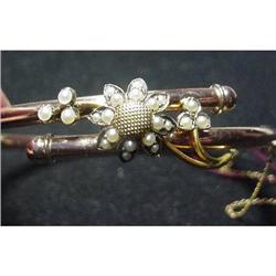 Crossover Yellow Gold Hinged Victorian Bracelet#1323587