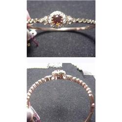 Victorian, Topaz and Rose Diamond 14Kt Bracelet#1323588