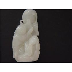 Chinese carved White jade Boy #1323634