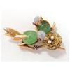 Image 1 : 18Kt and Emerald Bird Pin #1323647