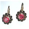 Image 1 : 14 Kt. Gold 1890s Austrian Ruby Earrings #1323659