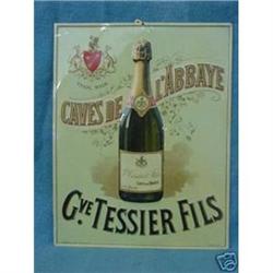 c.1900 Caves de L'Abbaye Gve Tessier Fils Wine #1323711