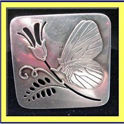 GEORG JENSEN BUTTERFLY BROOCH IN ORIGINAL BOX #1323806