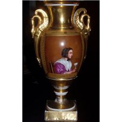 Old paris porcelain French Empire vase #1323816