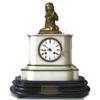 Image 1 : Antique Bronze & Marble Dedication Mantle Clock#1351662