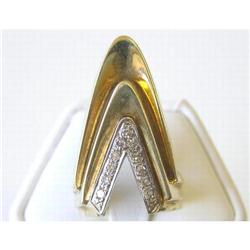 Art Deco Unisex 14K Gold Ring #1351685