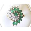 Image 1 : Emeralds & Diamonds 14K Gold Ring #1351692