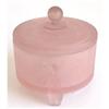 Image 1 : FLAPPERS Pink Depression Glass Deco Powder Jar #1351803