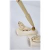 Image 3 : Lot of 2 Eskimo Inuit Walrus Ivory Pen Stands