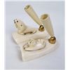 Image 8 : Lot of 2 Eskimo Inuit Walrus Ivory Pen Stands