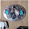 Image 3 : Lot of Belt Buckles Turquoise Horses