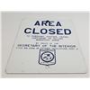 Image 2 : Area Closed US Fish & Wildlife Sign Montana