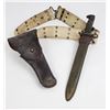 Image 1 : WWII WW2 Mills Belt 1903 Bayonet and 1911 Holster