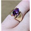 Image 1 : Amethyst and 14k Yellow Gold Ring