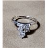 Image 1 : 14k White Gold and Diamond Engagement Ring