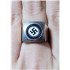 Image 1 : Post WW2 Enamel Nickel Silver German Nazi Ring